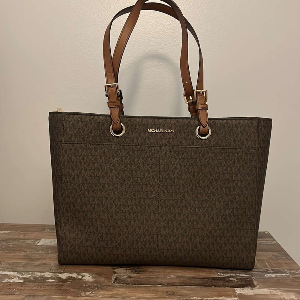 Michael Kors Jet Set Large Tote bag signature brown
